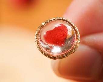 Heart Sandwich Earrings, Valentine's Day Love Earrings, Red Heart Earrings, Dainty Earrings, Gifts for Her, Heart Candy Earrings