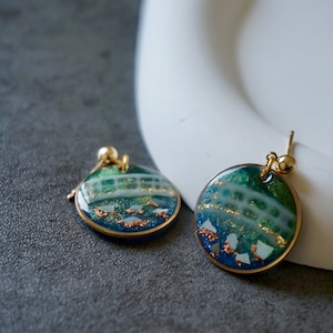 Monet Japanese Bridge Earrings, Monet Japanese Bridge Jewelry, Gift for Artist Gift for Painter