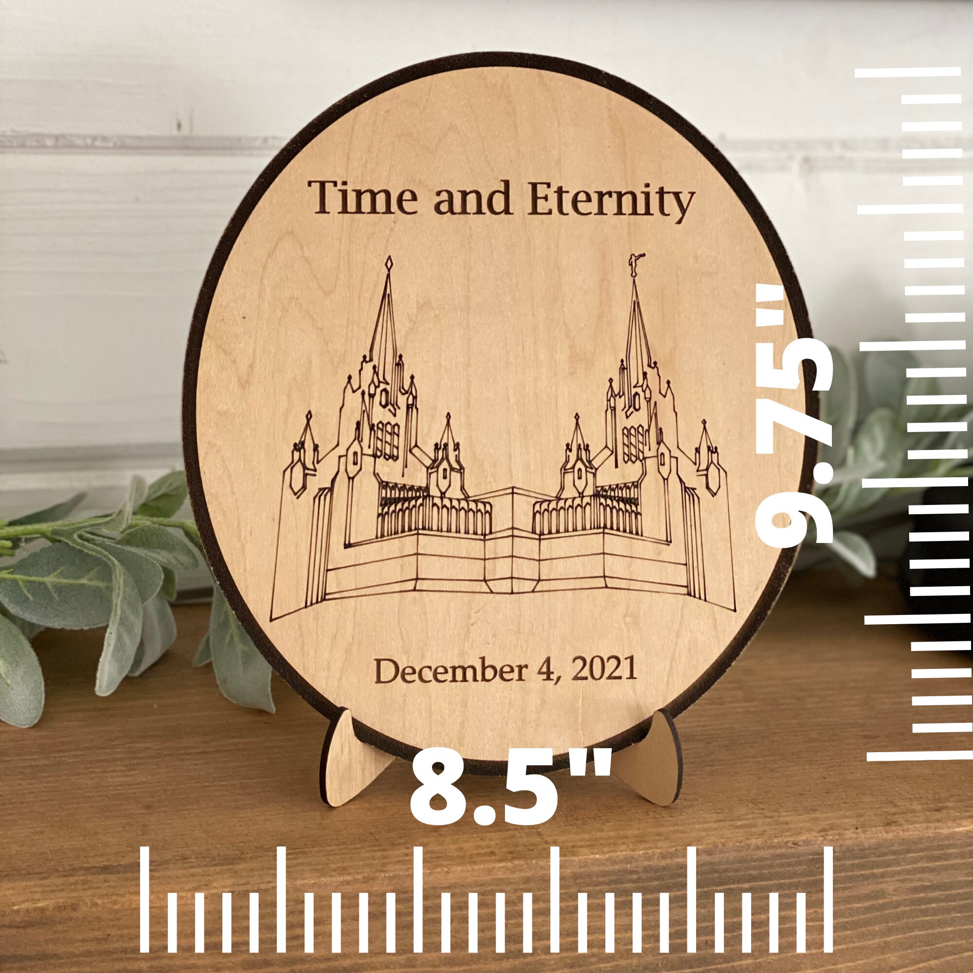 Oval Wood Engraved Temple Plaque - Church of Jesus Christ of Latter Day ...