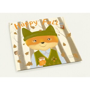 Carte Postale Renard d'Automne - Pack de 10 Cartes Postales (enveloppes standard recto-verso)