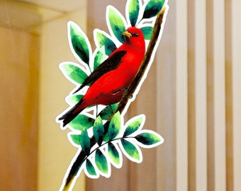 Scarlet Tanager Vinyl Decal