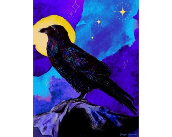 Raven At The Summit Fine Art Poster