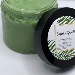 Graxa de crescimento superior, graxa de cabelo totalmente natural, graxa de cabelo de aloe vera, graxa de crescimento de cabelo, hidratante de cabelo, crescimento de cabelo, cabelo grosso
