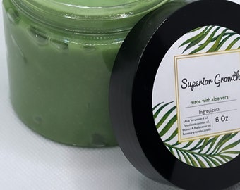 Grasa para el crecimiento superior, grasa capilar totalmente natural, grasa capilar con aloe vera, grasa para el crecimiento del cabello, humectante para el cabello, crecimiento del cabello, cabello grueso