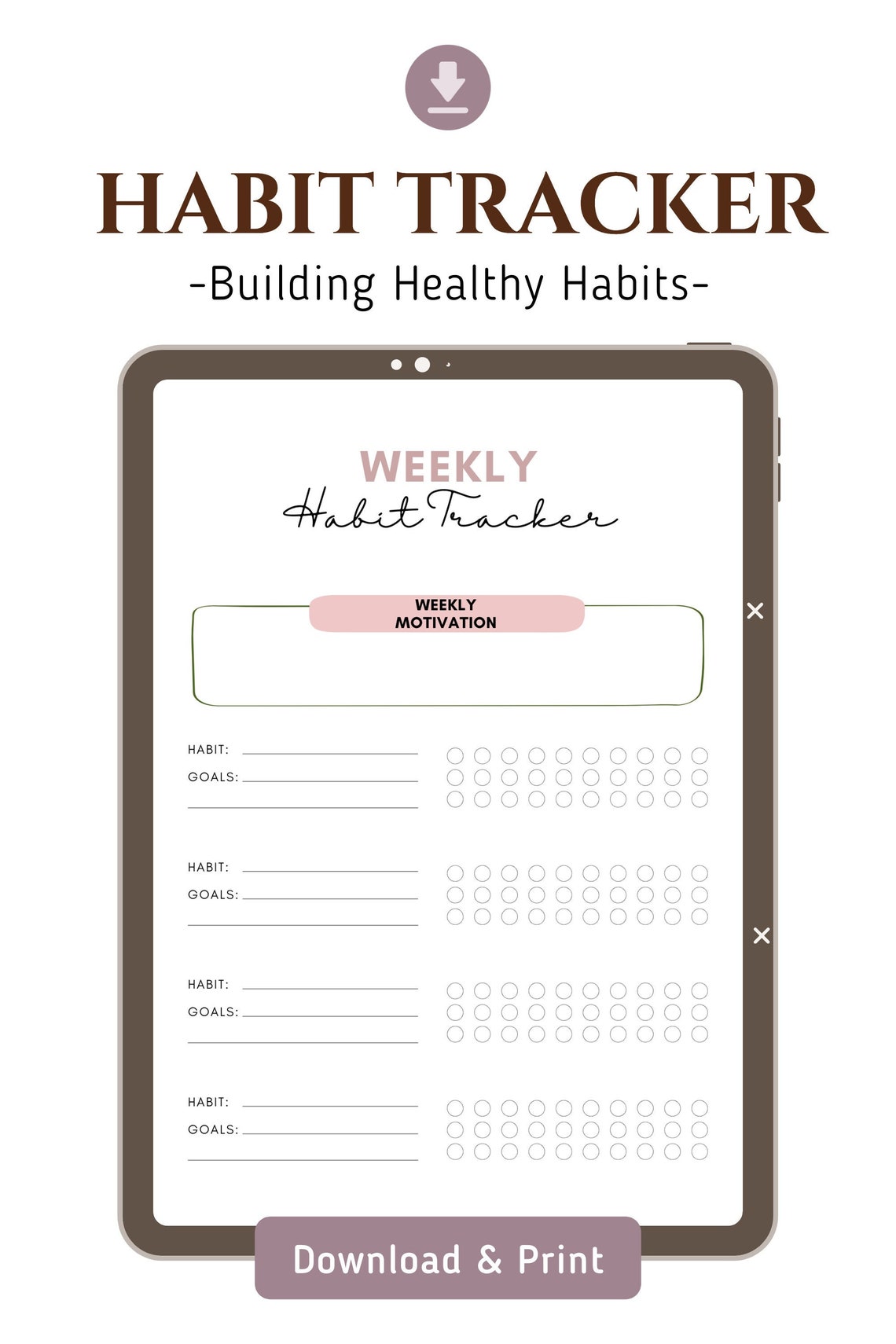 2023 Habit Tracker Printable Habit Tracker Digital, Monthly Habit Tracker Habit Planner Pdf