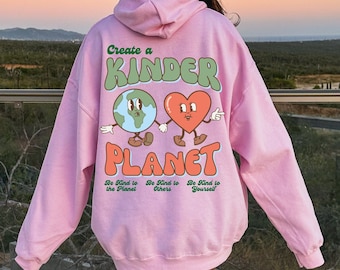 Kinder Planet Hoodie: Trendy Oversized Y2k Sweatshirt