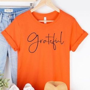 Womens Grateful Thanksgiving Shirt: Thankful Tee