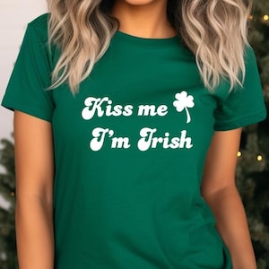 Kiss Me I&#39;m Irish Baby Tee, St. Patrick&#39;s Day Shirt, Irish Festive Baby T-Shirt, St. Paddy&#39;s Celebration Tee, Lucky Girl, Shamrock Shirt