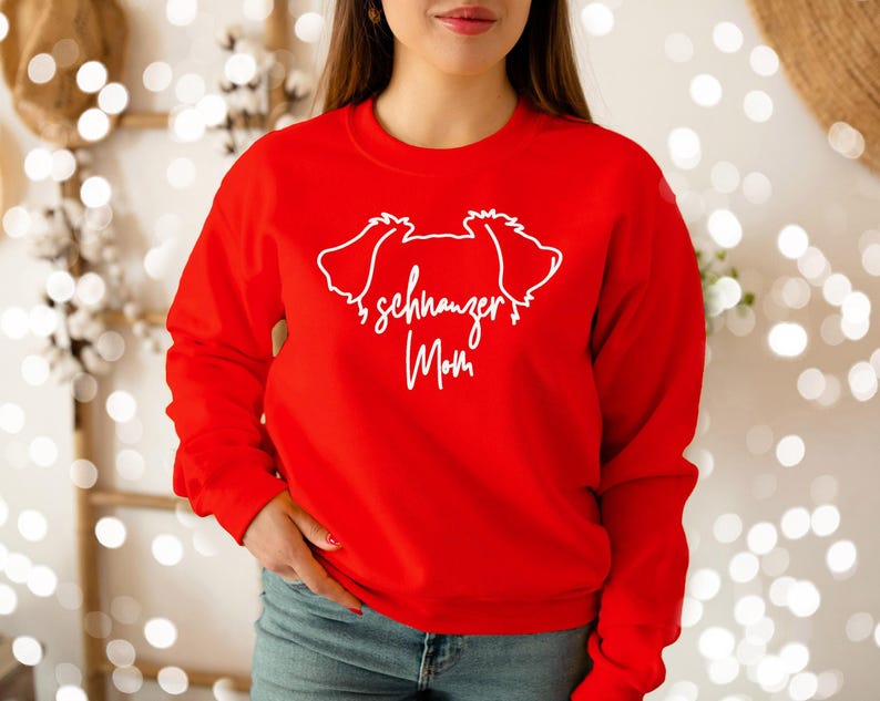 Camiseta de mamá Schnauzer: Camiseta de mamá de perro escrita a mano imagen 5