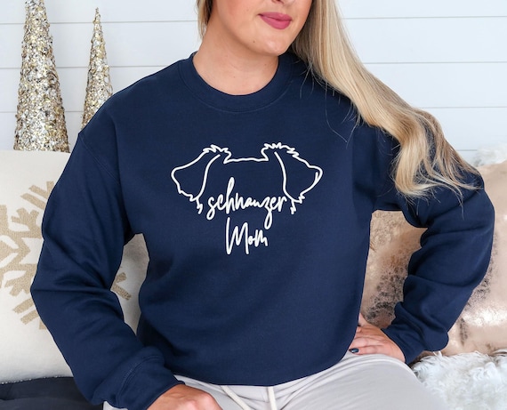 Schnauzer Mom Shirt: Handwritten Dog Mama Breed Tee