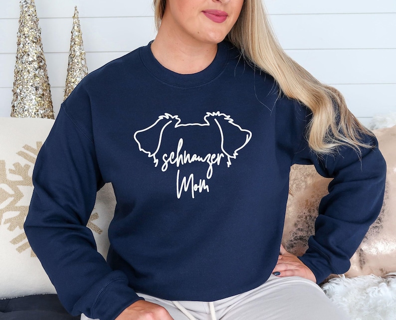 Camiseta de mamá Schnauzer: Camiseta de mamá de perro escrita a mano imagen 1