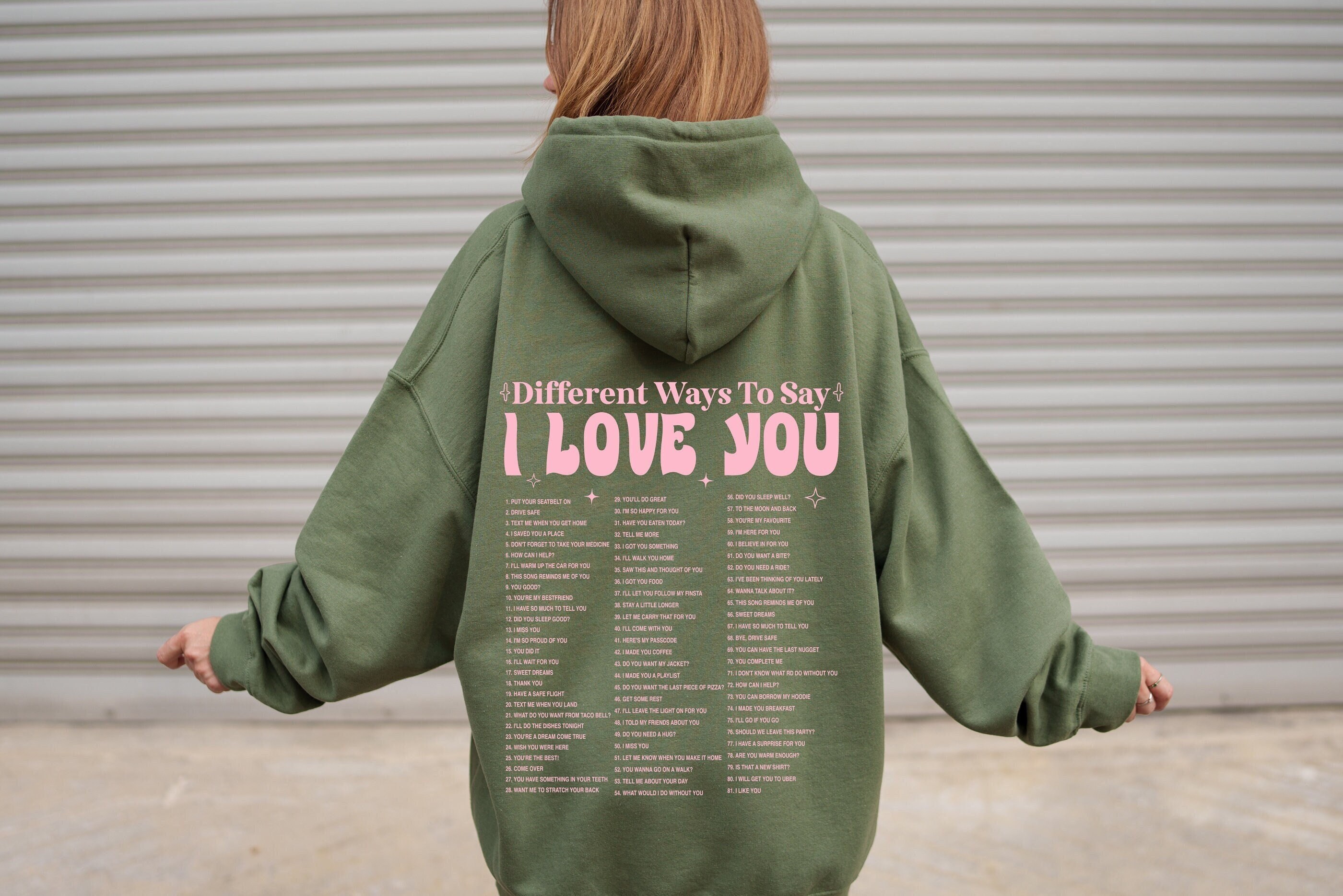 I love you so much kind hoodie green sale