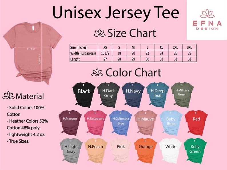 size chart of women t - shirt