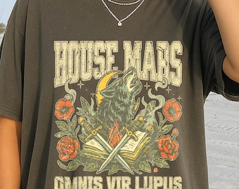House Mars, The Institute, Red Rising, Sevro, Omnis Vir Lupus Tee, Bookish Vintage T-shirt,  Book lover Gift, Comfort Colors Shirt