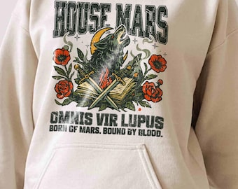 House Mars, The Institute, Red Rising, Sevro, Omnis Vir Lupus Tee, Bookish Vintage Hoodie,  Book lover Gift shirt.