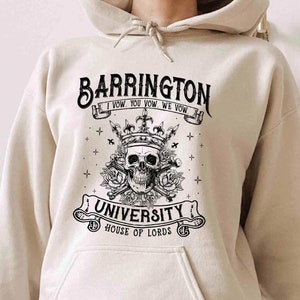 Barrington University Hoodie, Smut Shirt, Dark Romance Reader Shirt, Fantasy Reader t-Shirt, Ryat Archer Shirt, Book Lover Gift