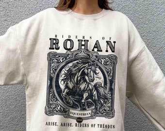 Riders Of Rohan Equestrian Club Sweatshirt, Fantasy Merch, Book Lover Gift, Geek Gift, Bookish