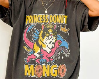 Vintage Princess Donut and Mongo Comfort Colors Shirt