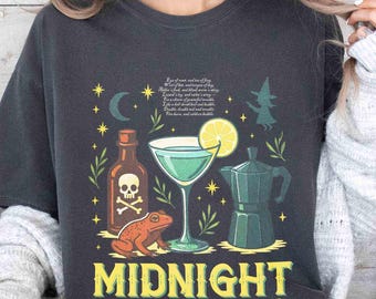 Comfort Colors Midnight Margaritas Shirt, Tequila Shirt, Witchy Tee, Practical Magic, Midnight Margarita, Spooky shirt, Drinking Gift