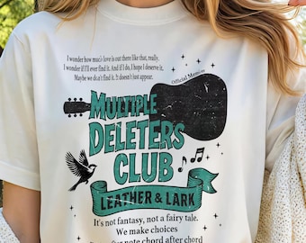 Leather and Lark Dark Romance Shirt Multiple Deleters Club Brynne Weaver Merch Book Lovers Comfort colors Tee OFFICIALLY LICENSE