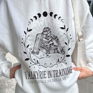 Valkyrie Training Sweatshirt, Nesta Archeron Acotar, Lady Death SJM Sarah J Maas Merch, Rhysand Night Court Silver Flame ACOSF,  Velaris