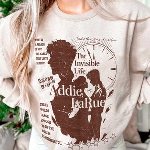 The invisible life of Addie Larue Vintage Book shirt, Inspired by VE Schwab Bookish Sweatshirt