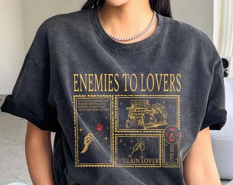 Enemies to Lovers Comfort color shirt, Morally Grey Shirt, Romantasy Shirt, Retro Reader shirt, Hot Girls Read Spicy Booktok Merch