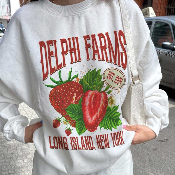 Delphi PJO Sweatshirt, Delphi Strawberry Farms sweater, , Percy Jackson merch, Cottage Core,  Percy Jackson sweatshirt, Delphi Farm