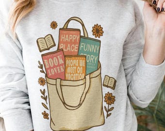 Emily Henry bookish Sweatshirt Happy Place Book lovers shirt