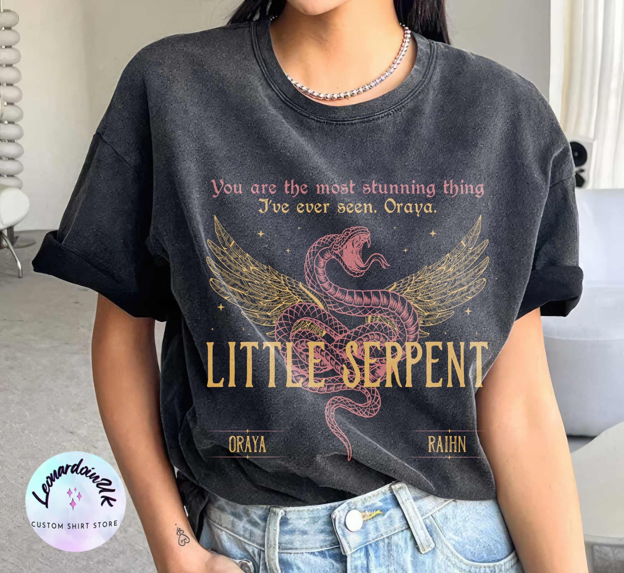 Oraya Little Serpent Comfort Color shirt, The Serpent and The Wings of Night Reading tshirt, Official Carissa Broadbent Merch