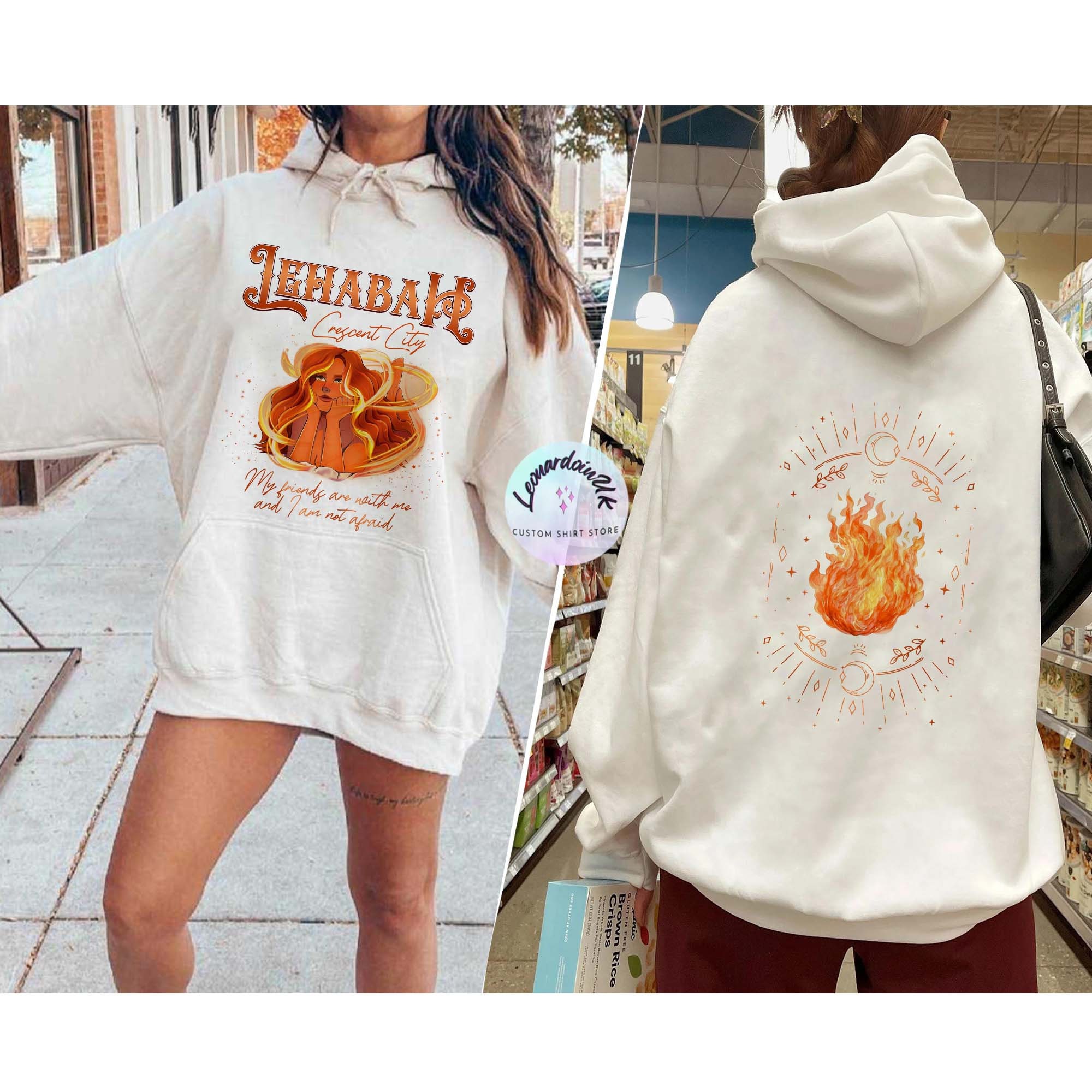 Crescent City Hoodie, My Friends Are With Me Lehabah shirt, Crescent City Light It Up sweatshirt, Bookish Gift, SJM Merch, Bryce Quinlan