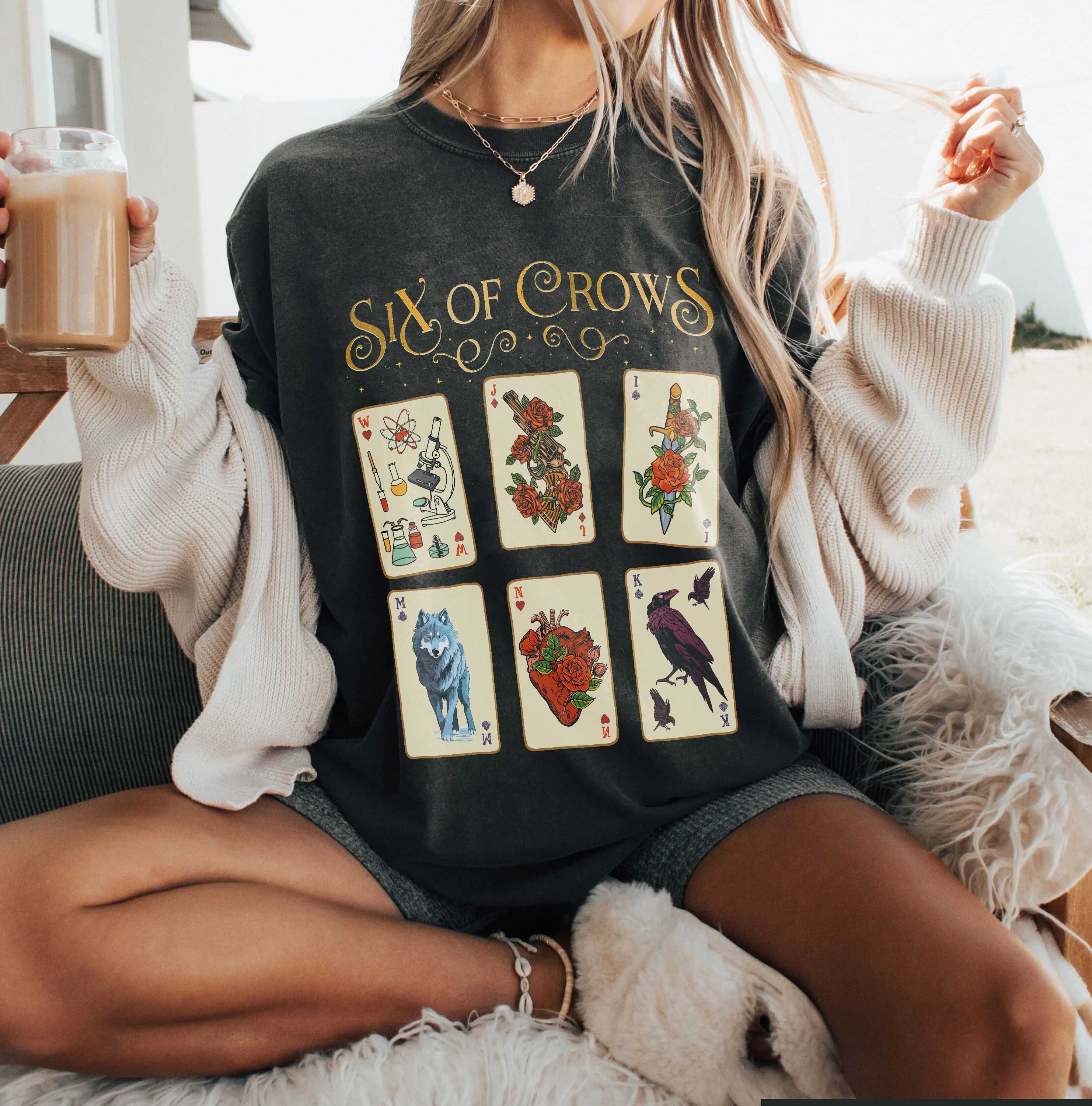 Crow Merch Six of Crows Comfort Color Shirt Shirt, Ketterdam Crow Club Sweatshirt ...