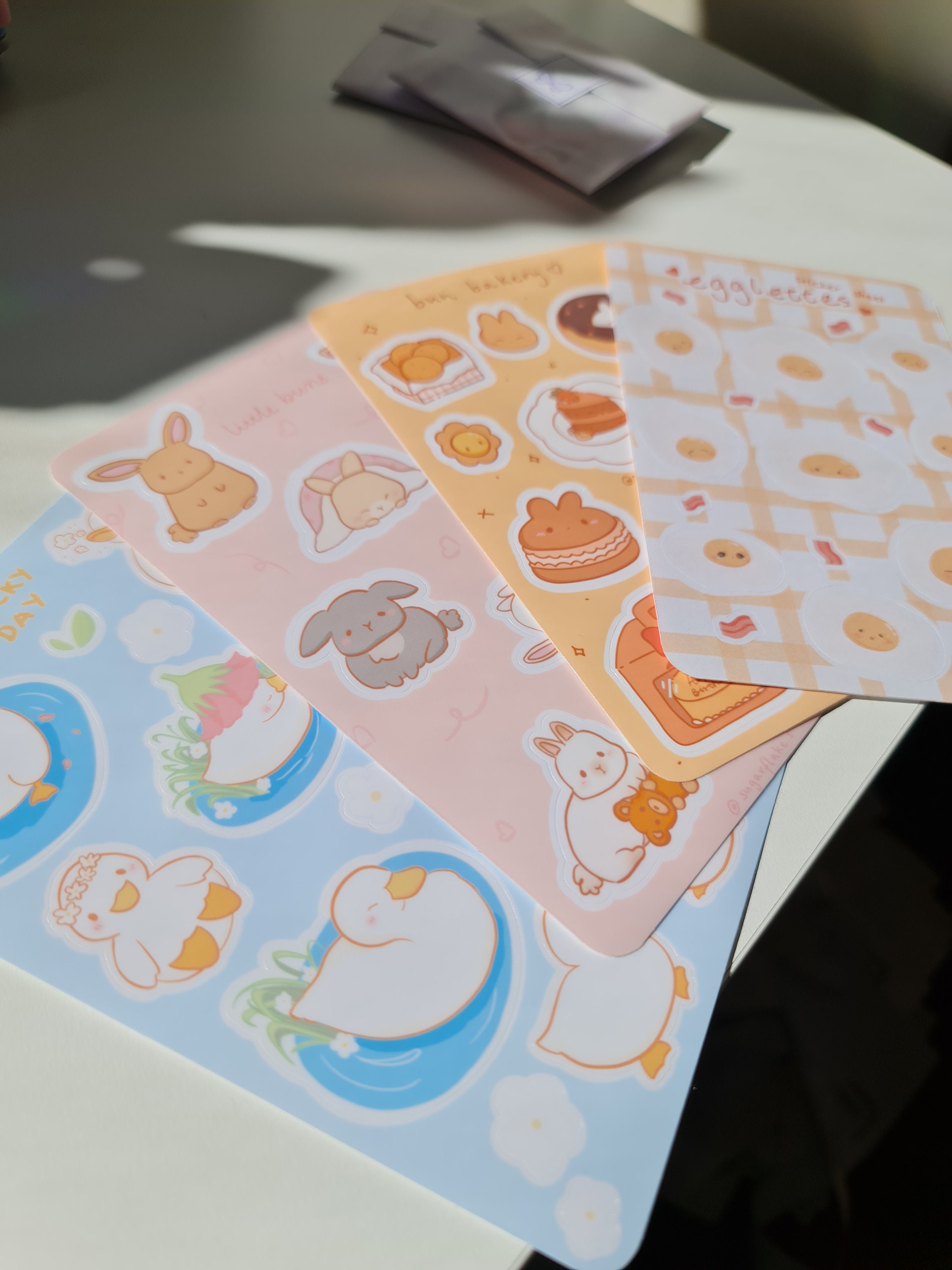 Bun Bakery Cute Sticker Sheets Waterproof Vinyl/Paper Matte
