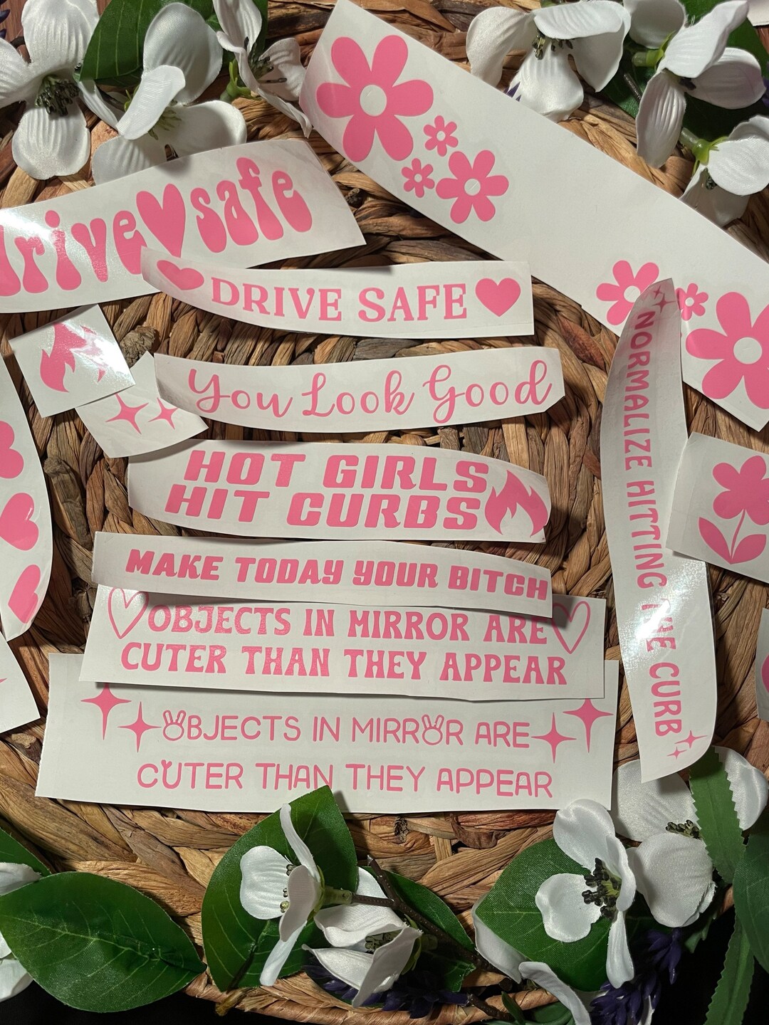 Angel Wings Car Decal, Car Accessories, Vinyl Car Decal, Car Accessory For Women, Car Bumper Sticker, Pink Car Acessories, Girl Decal