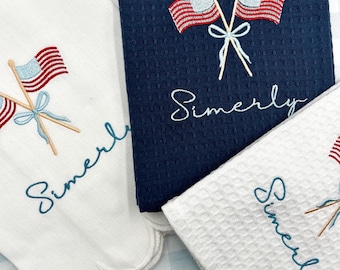 Toalha de mão patriótica bordada | 250º aniversário dos Estados Unidos | Decoração personalizada para o 4 de julho