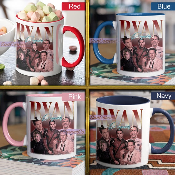 Ryan Reynolds Classic Mug Simple Picture Gifts Handle Round Image Design  Drinkware Coffee Cup Printed Tea
