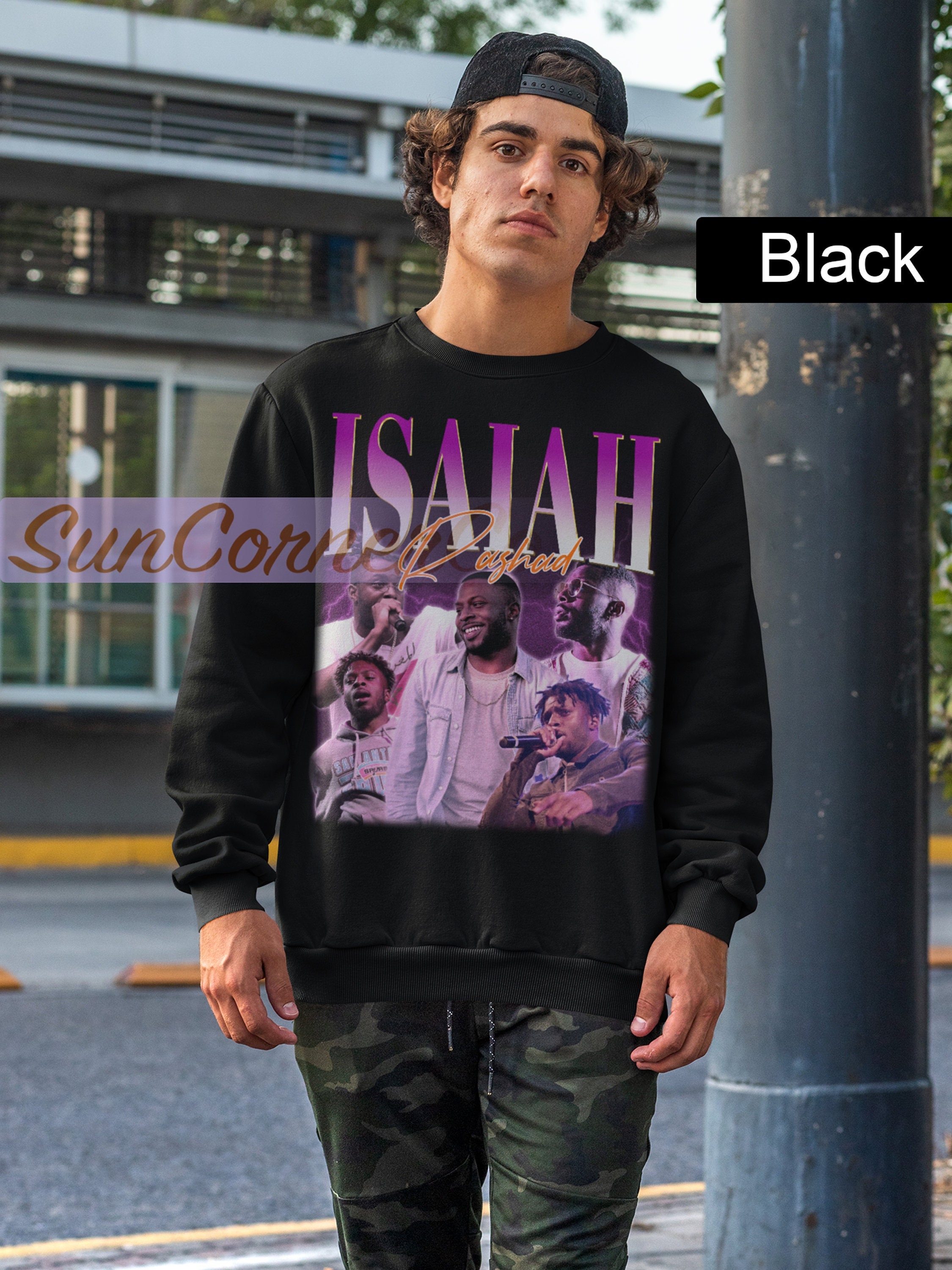 Isaiah rashad top hoodie pink