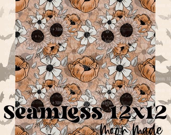 Fall Seamless, Floral, Fall, Digital Download