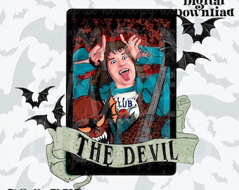 Stranger tarot png, navidad, Munson, regalo de Navidad, descarga digital