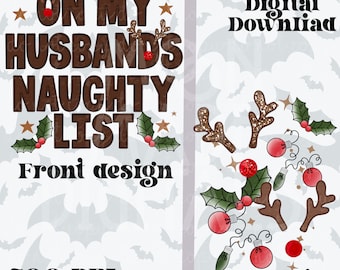 Falso bordado en mi marido nada lista png, navidad, matrimonio, marido, regalo de Navidad, descarga digital
