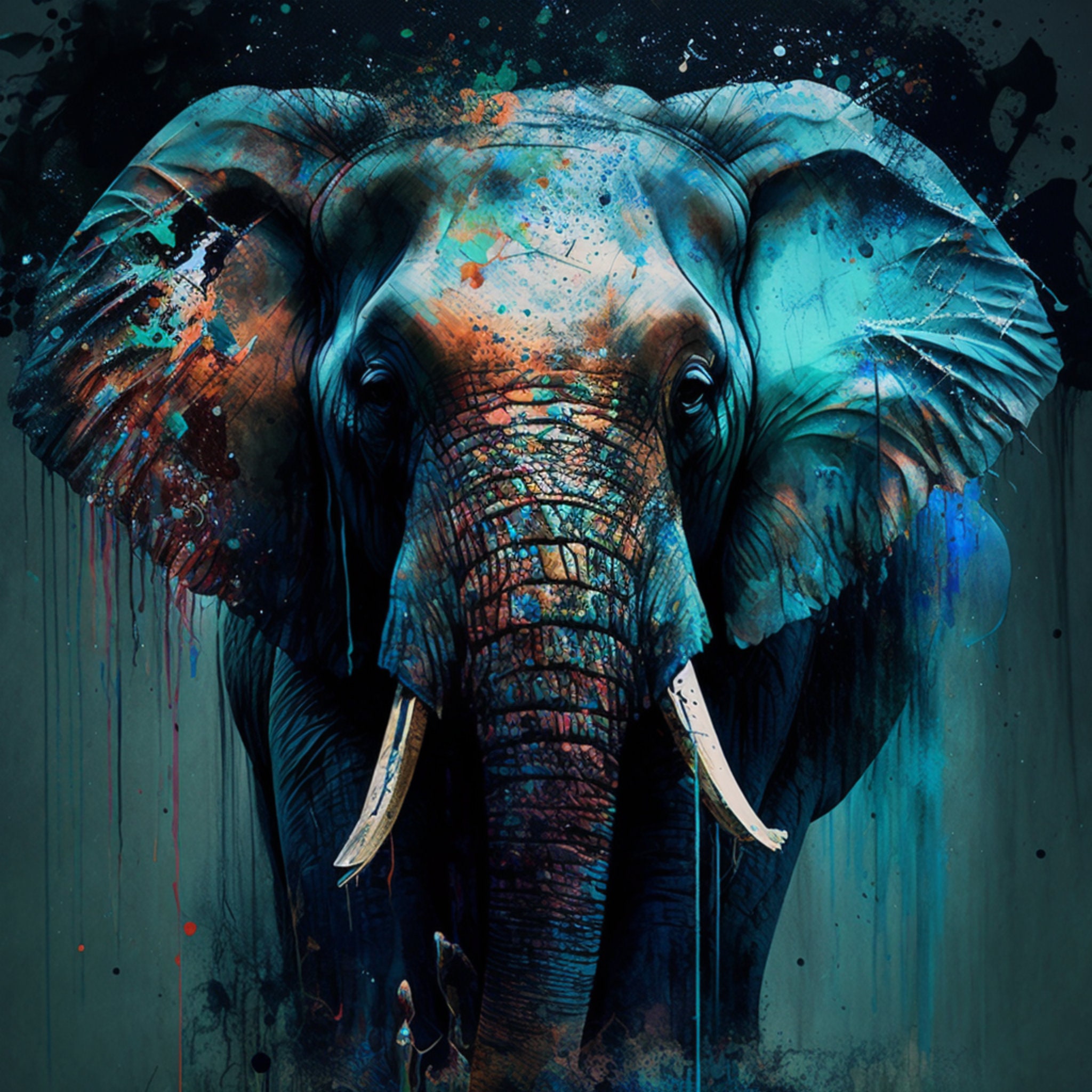Elephant Art Wallpaper