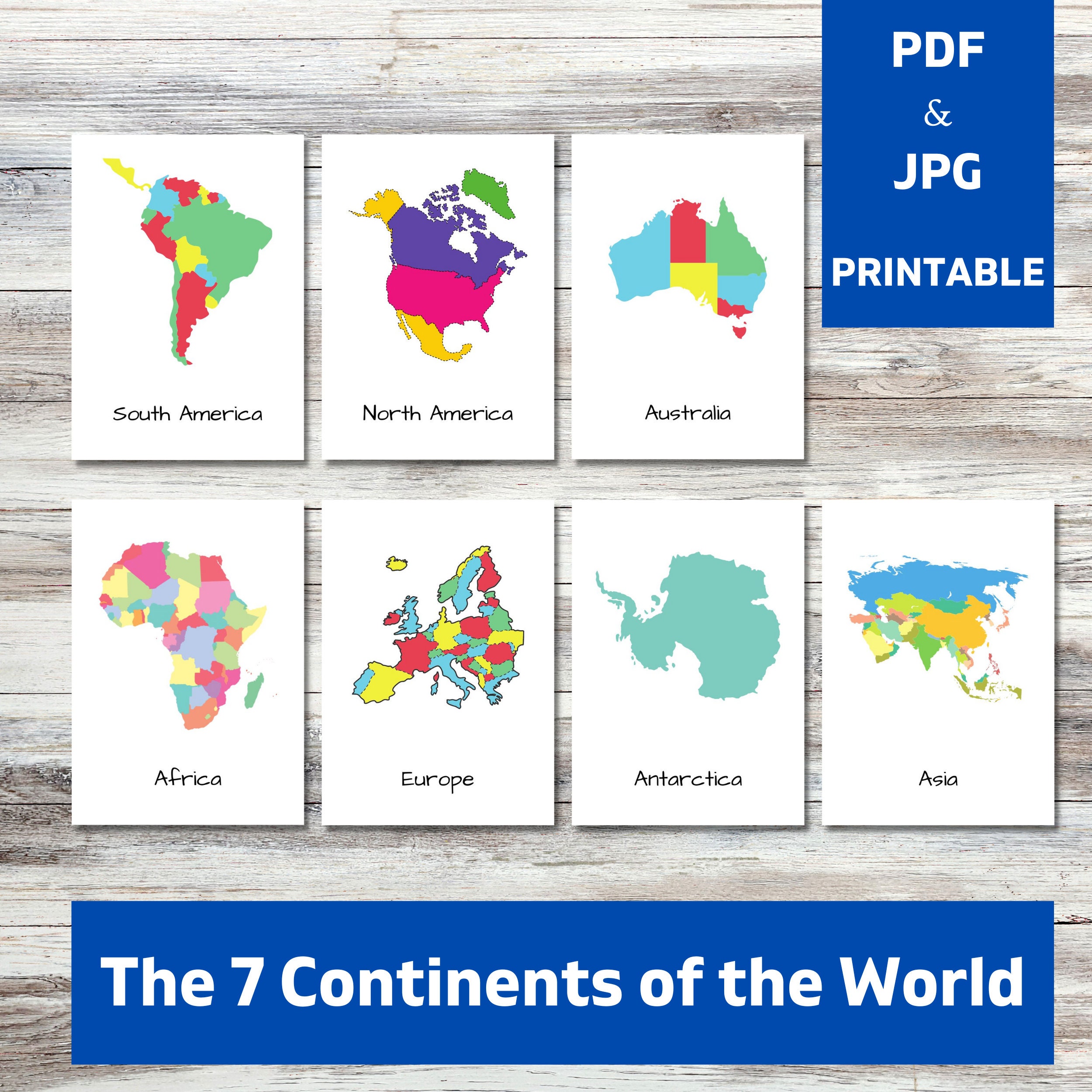 Enchanting Continents Printable Kids' Geography - Etsy