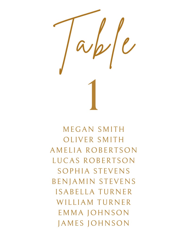 Wedding Table Numbers Seating Plan Editable Instant Etsy