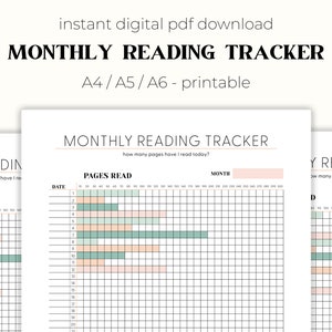 Printable Reading Journal, Fillable Reading Journal, Reading Journal,  Printable Book Tracker, Printable Reading Tracker, Book Journal 