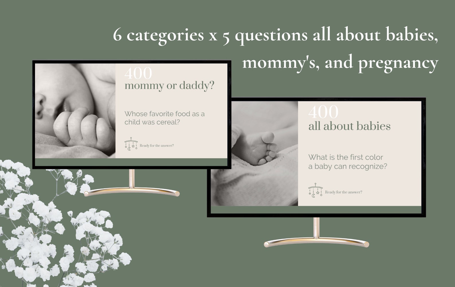Baby Shower Jeopardy Baby Shower Game Digital Download Customizable