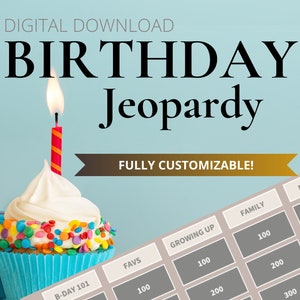 Geburtstag Gefahr | Personalisiertes Geburtstags-Party-Spiel | Digitaler Download! | Anpassbare Geburtstagsgefahr | Geburtstag Quiz Spiel | Meilenstein BDay