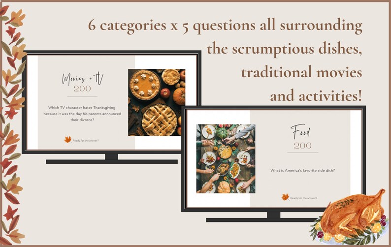 Thanksgiving Jeopardy Jeopardy Digital Download Thanksgiving Party
