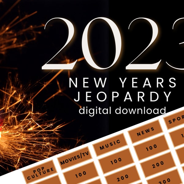 New Year's Jeopardy 2023 | New Year's Games | New Year's Trivia | New Year's Party Game | 2023 Trivia Game | 2023 Jeopardy Game | NYE Game