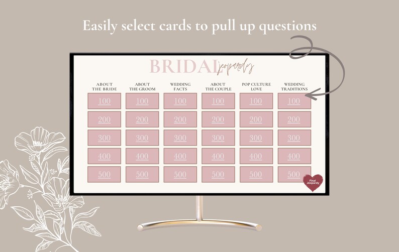 The Bridal Jeopardy Bridal Shower Game Digital Download Etsy