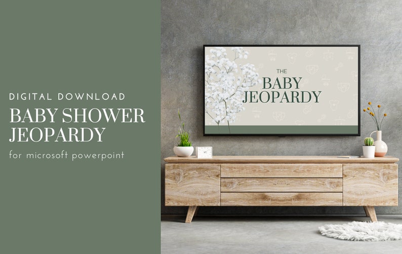 Baby Shower Jeopardy Baby Shower Game Digital Download Customizable